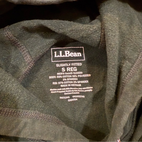 L.L. Bean Men's Hooded Graphic Sweatshirt in Green - Picture 10 of 11